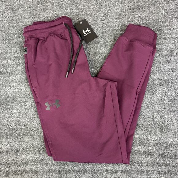 Under Armour UA Sportstyle Elite Jogger Mens Small Maroon Purple 1374658-572 NWT - Picture 1 of 8
